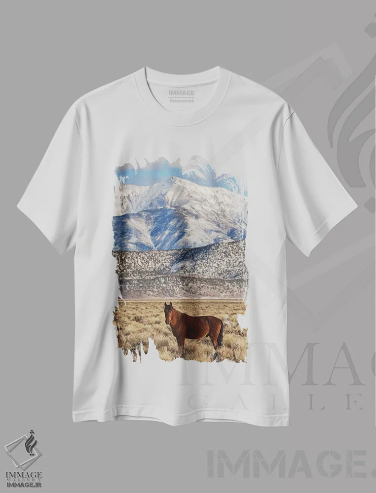 تیشرت سفید طرح دار آثار جینز گالری - immage.ir