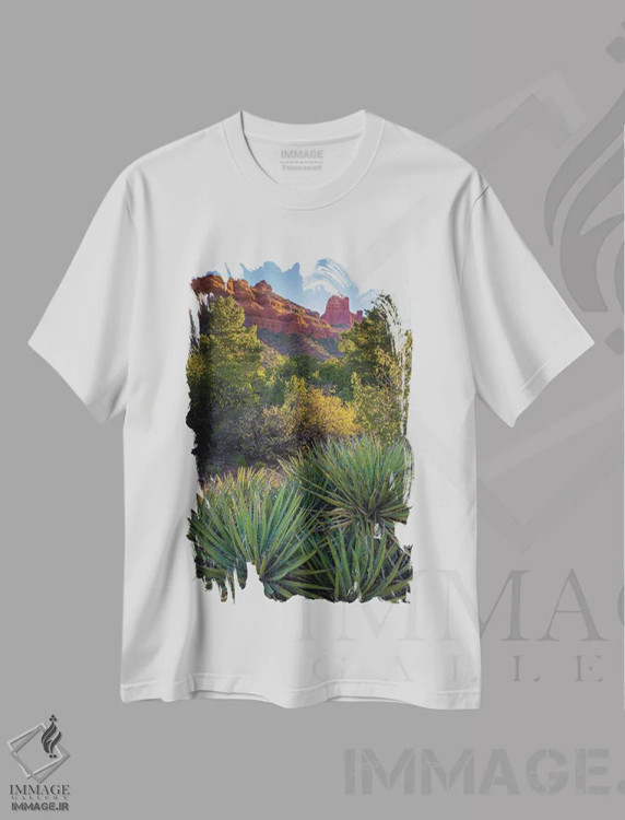 تیشرت سفید طرح دار آثار جینز گالری - فروشگاه ایماژ