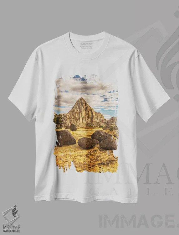 تیشرت سفید طرح دار آثار جینز گالری - immage.ir