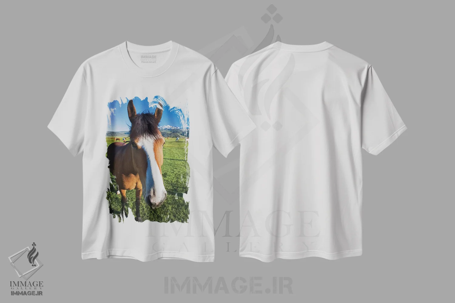 تیشرت سفید طرح دار آثار جینز گالری - immage.ir