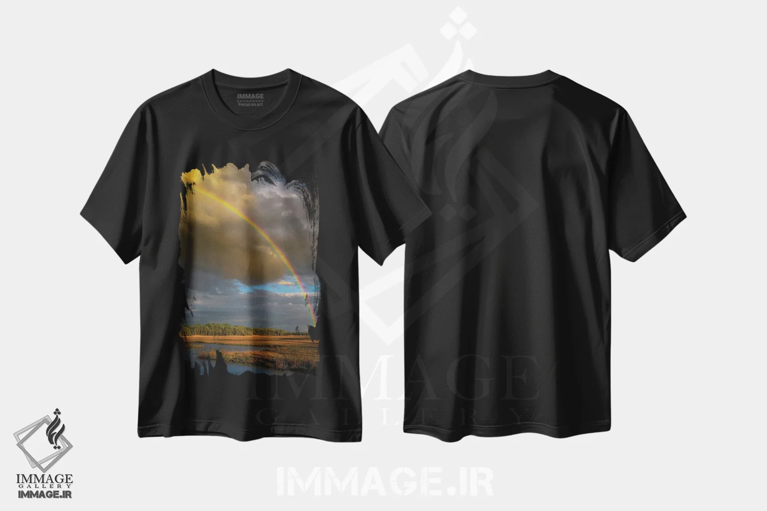 تیشرت مشکی طرح دار آثار جینز گالری - immage.ir