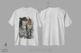 تیشرت سفید طرح دار آثار جینز گالری - immage.ir