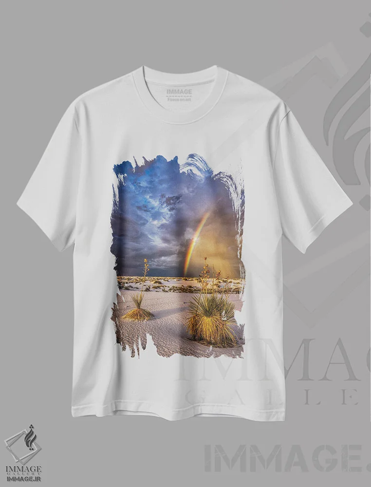 تیشرت سفید طرح دار آثار جینز گالری - immage.ir