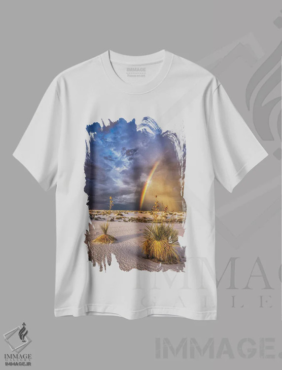 تیشرت سفید طرح دار آثار جینز گالری - immage.ir