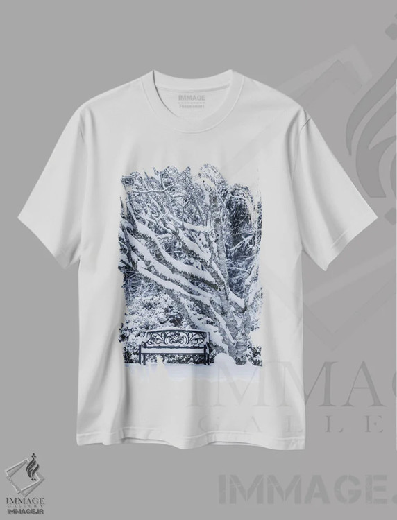 تیشرت سفید طرح دار آثار جینز گالری - فروشگاه ایماژ