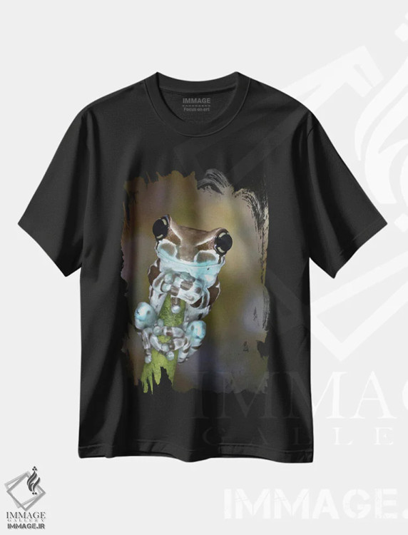 تیشرت مشکی طرح دار آثار جینز گالری - فروشگاه ایماژ