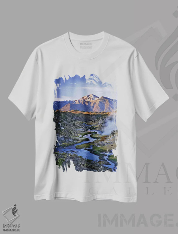 تیشرت سفید طرح دار آثار جینز گالری - فروشگاه ایماژ