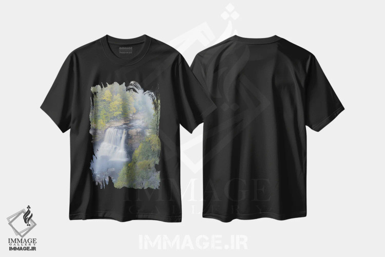 تیشرت مشکی طرح دار آثار جینز گالری - فروشگاه ایماژ