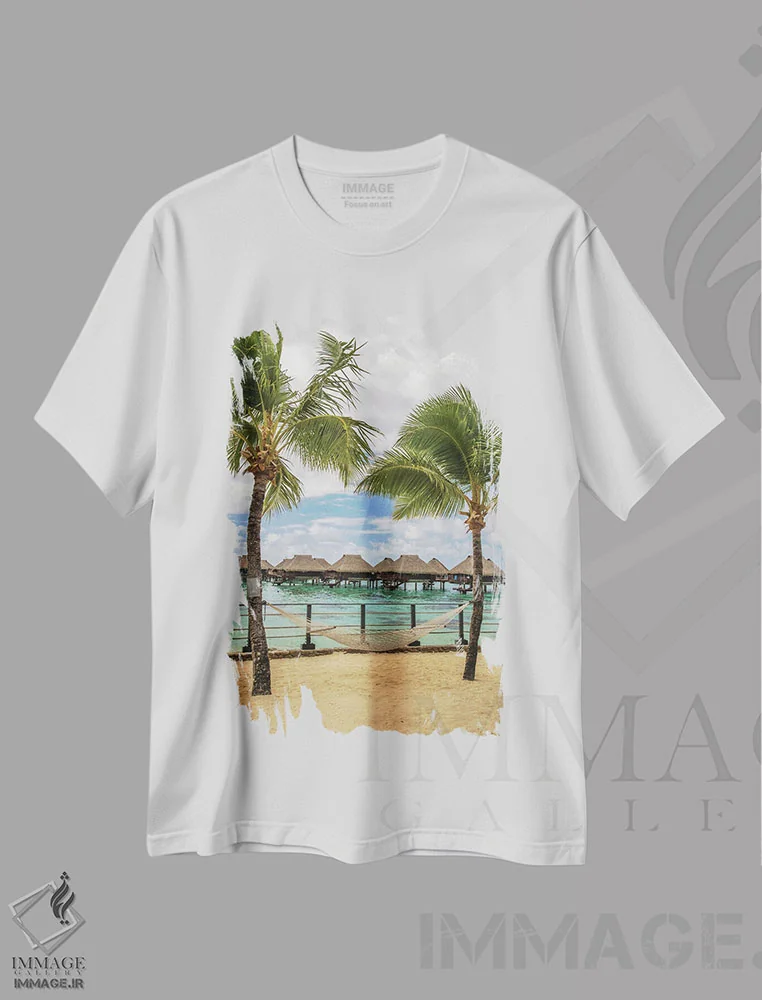 تیشرت سفید طرح دار آثار جینز گالری - فروشگاه ایماژ
