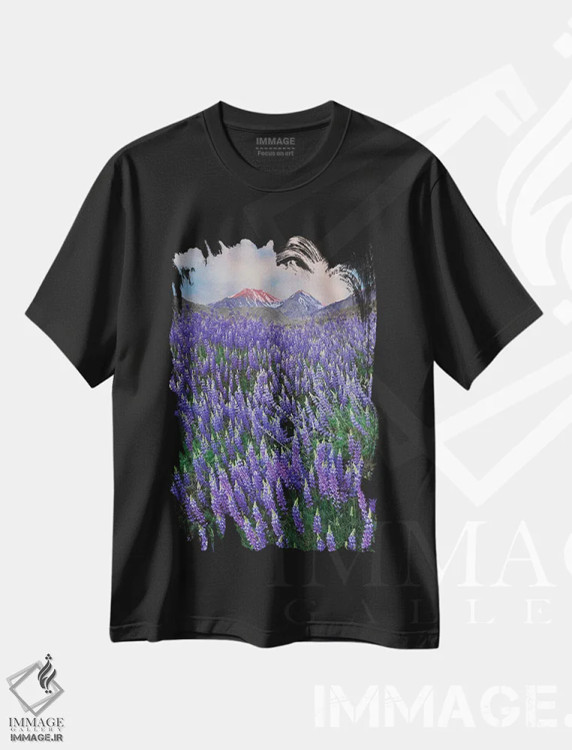 تیشرت مشکی طرح دار آثار جینز گالری - فروشگاه ایماژ