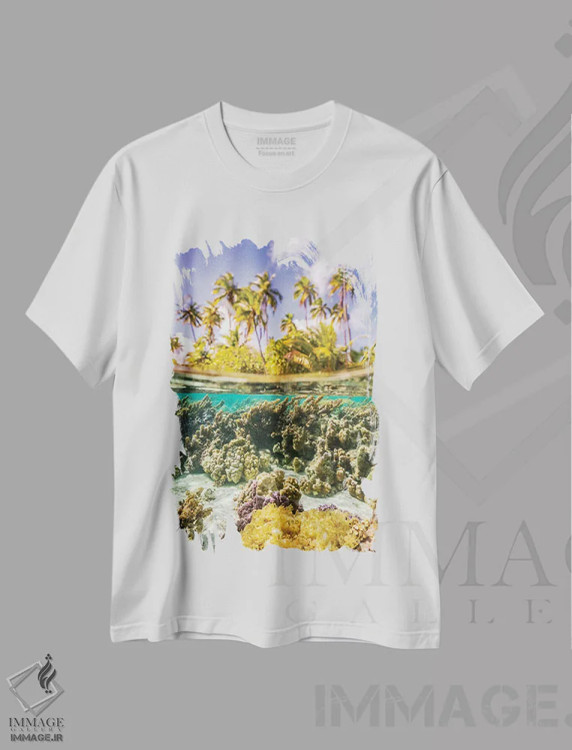 تیشرت سفید طرح دار آثار جینز گالری - فروشگاه ایماژ