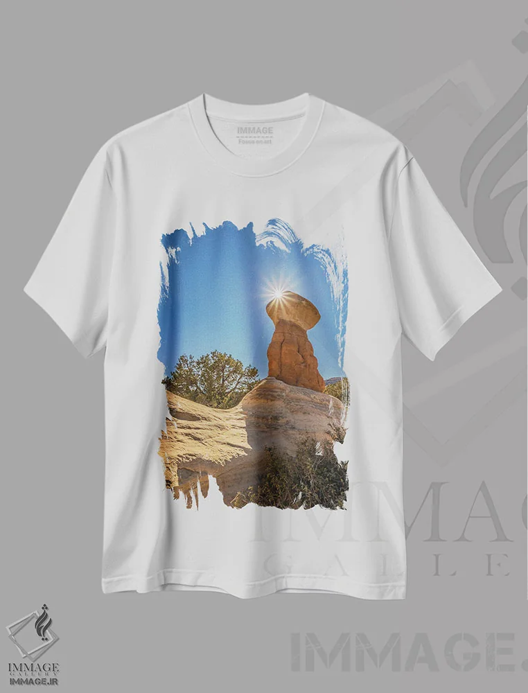 تیشرت سفید طرح دار آثار جینز گالری - فروشگاه ایماژ