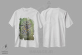 تیشرت سفید طرح دار نمای نزدیک گیاه، مدیوم اثر جینز گالری | فروشگاه ایماژ