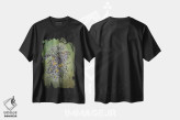 تیشرت مشکی طرح دار نمای نزدیک گیاه، مدیوم اثر جینز گالری | immage.ir
