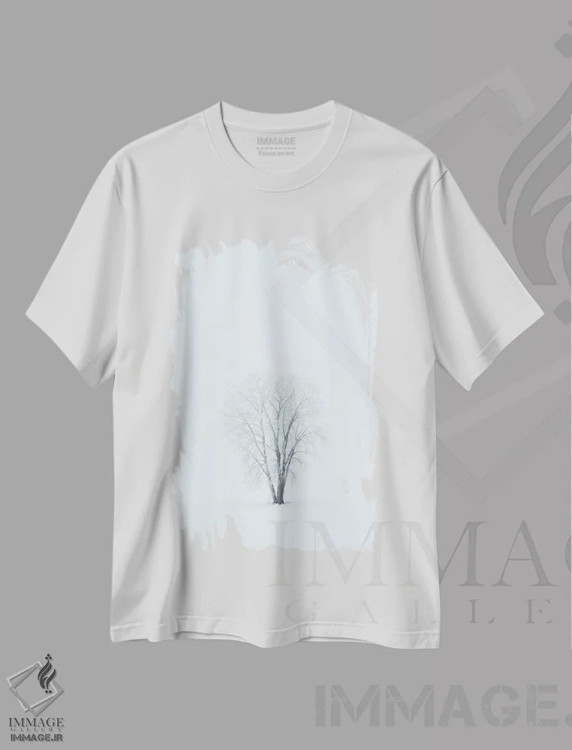 تیشرت سفید طرح دار آثار جینز گالری - فروشگاه ایماژ