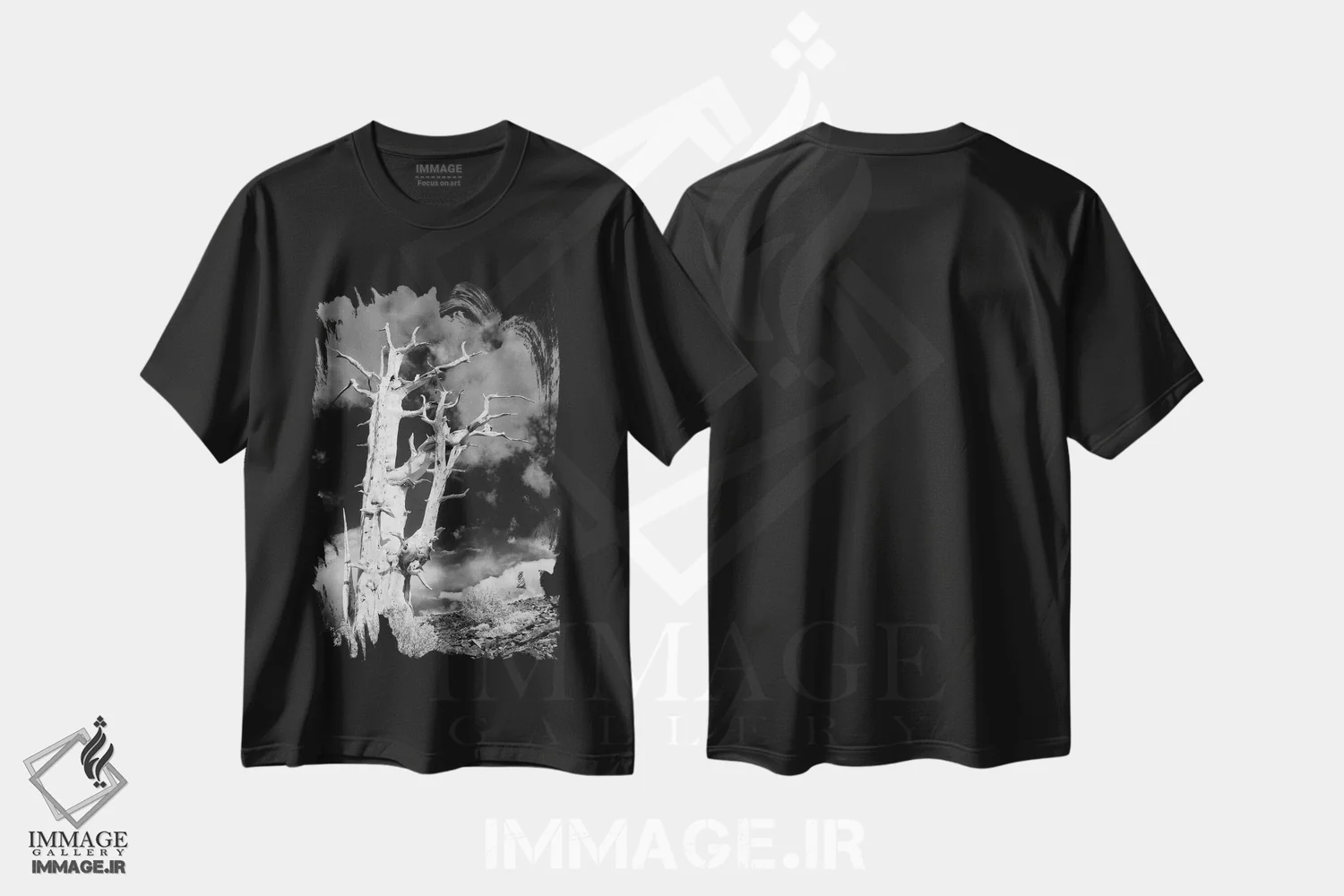 تیشرت مشکی طرح دار آثار جینز گالری - immage.ir