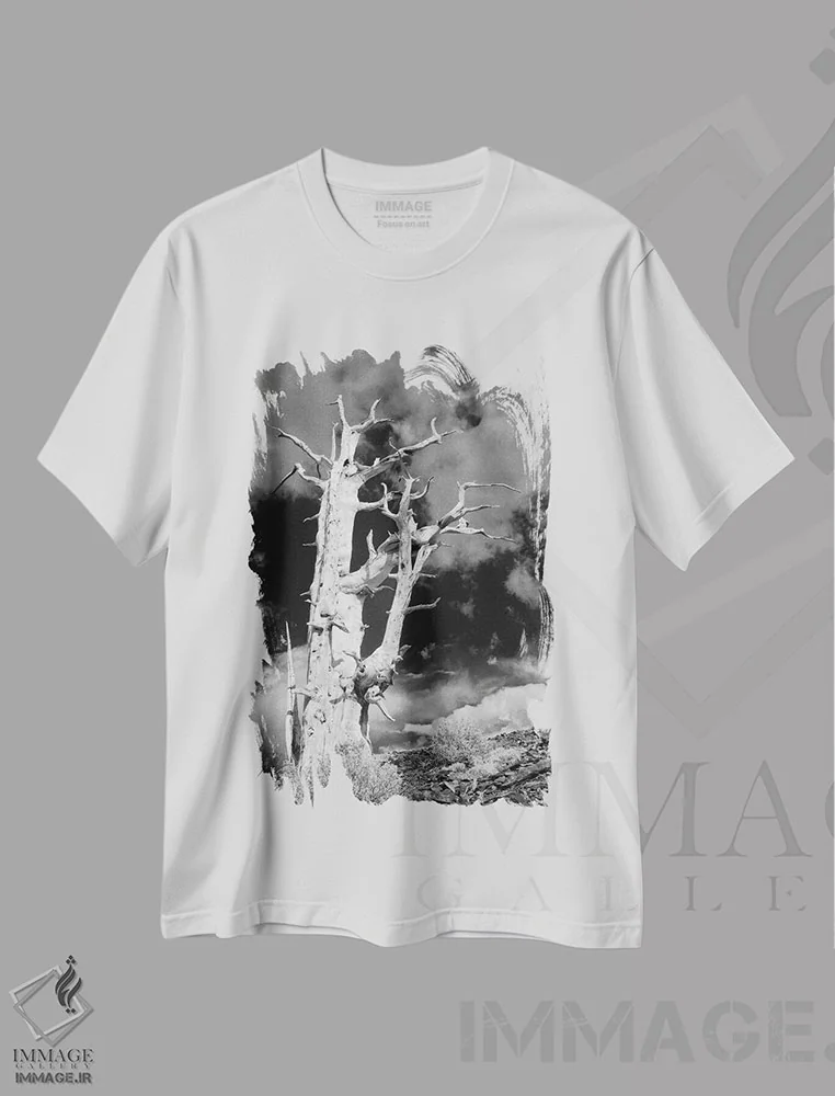 تیشرت سفید طرح دار آثار جینز گالری - فروشگاه ایماژ