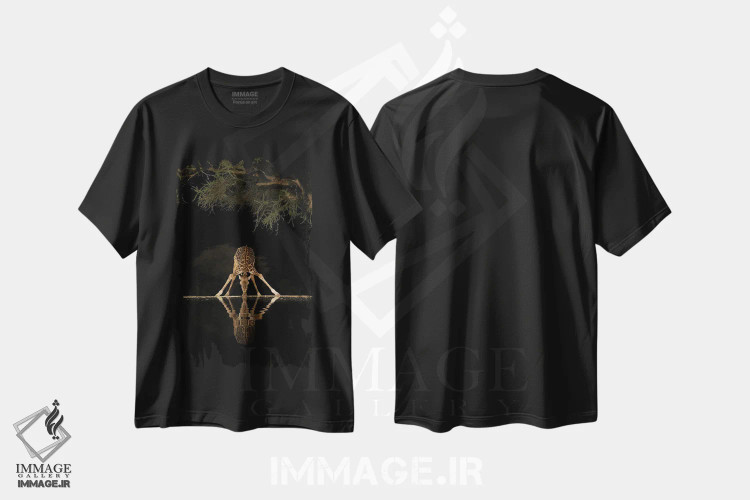 تیشرت مشکی طرح دار آثار جینز گالری - فروشگاه ایماژ