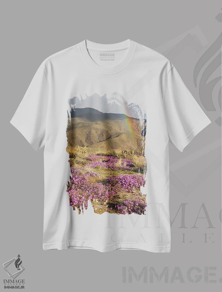 تیشرت سفید طرح دار آثار جینز گالری - فروشگاه ایماژ