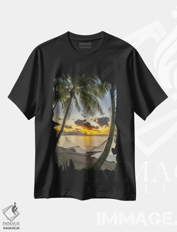 تیشرت مشکی طرح دار آثار جینز گالری - فروشگاه ایماژ