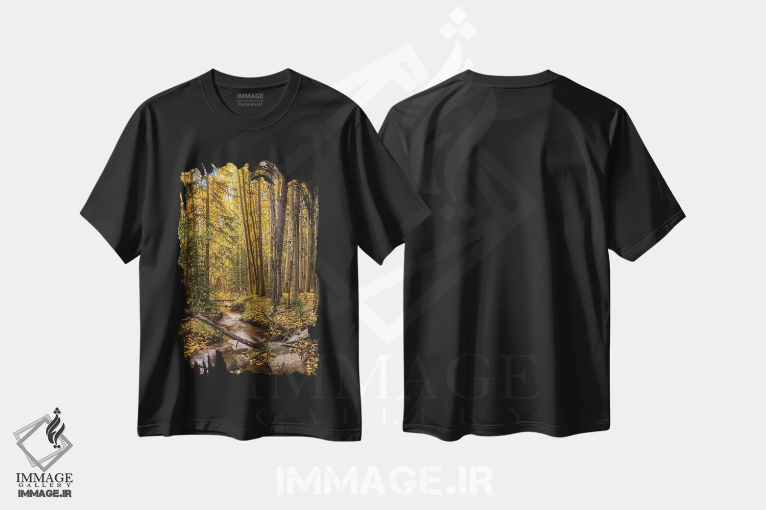 تیشرت مشکی طرح دار آثار جینز گالری - immage.ir