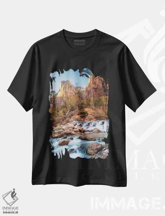 تیشرت مشکی طرح دار آثار جینز گالری - immage.ir