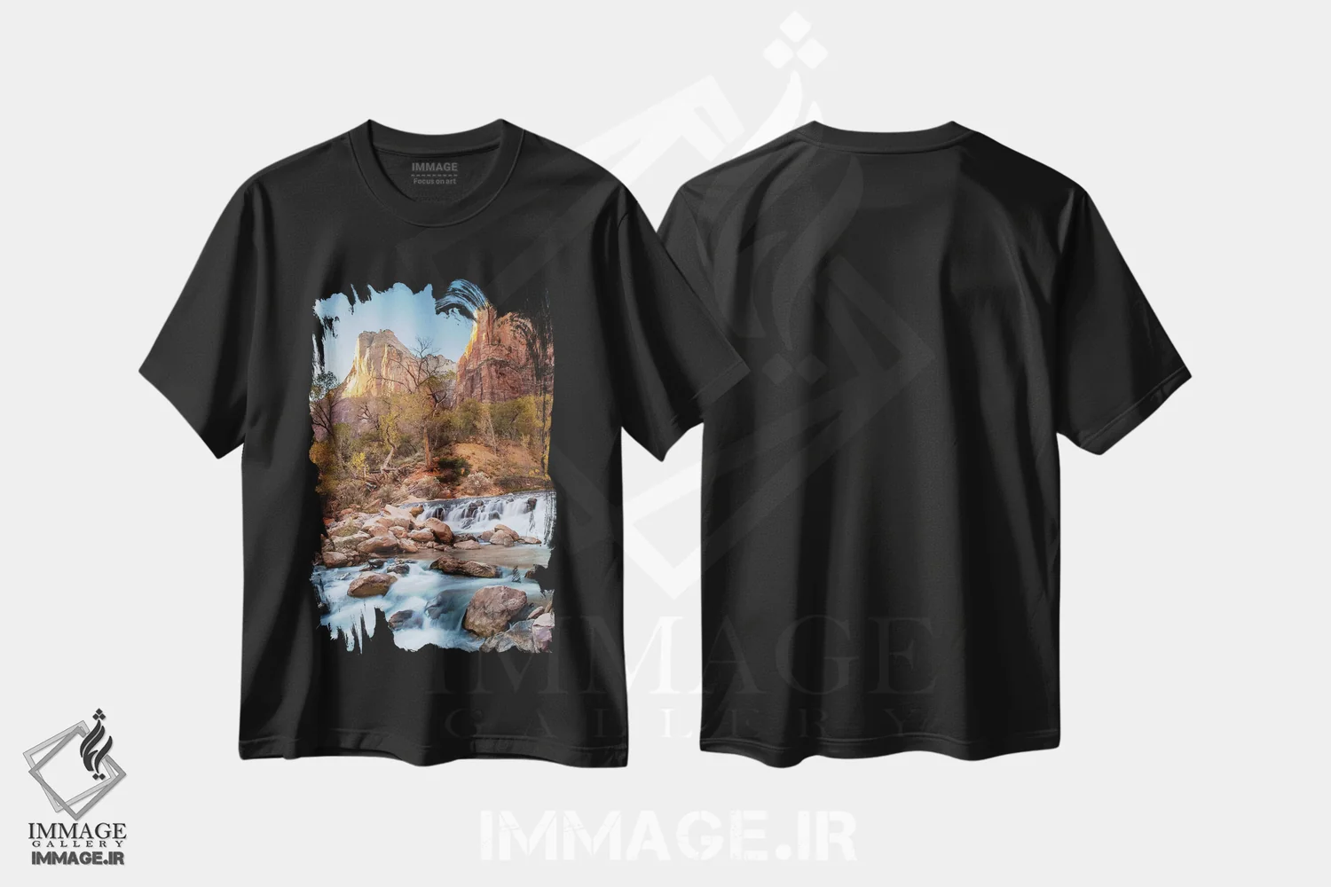 تیشرت مشکی طرح دار آثار جینز گالری - immage.ir