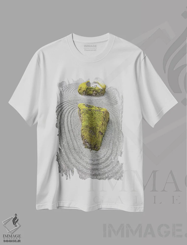 تیشرت سفید طرح دار آثار جینز گالری - فروشگاه ایماژ