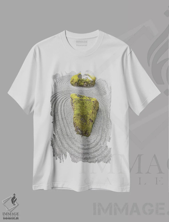 تیشرت سفید طرح دار آثار جینز گالری - فروشگاه ایماژ