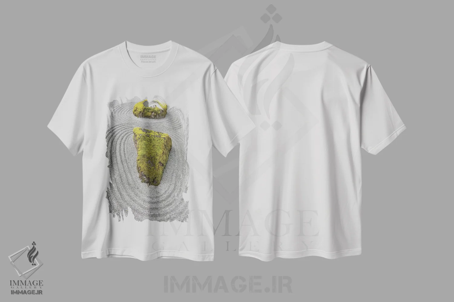 تیشرت سفید طرح دار آثار جینز گالری - فروشگاه ایماژ