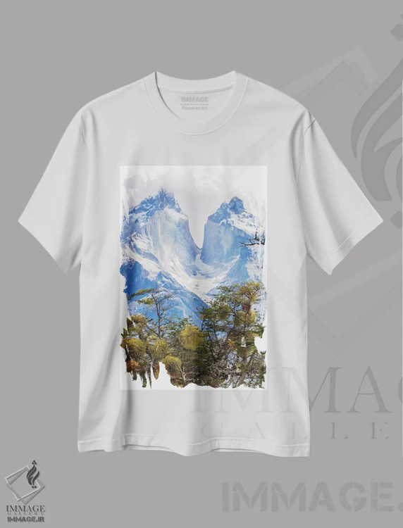 تیشرت سفید طرح دار آثار جینز گالری - فروشگاه ایماژ