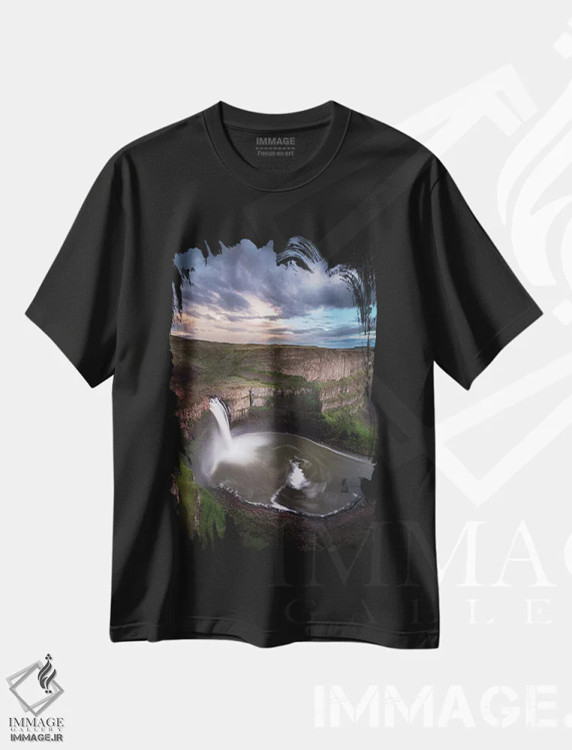 تیشرت مشکی طرح دار آثار جینز گالری - فروشگاه ایماژ