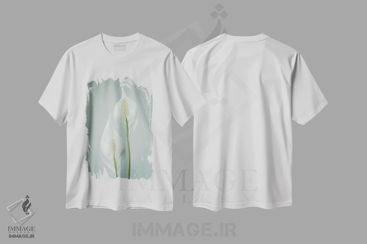 تیشرت سفید طرح دار آثار جینز گالری - فروشگاه ایماژ