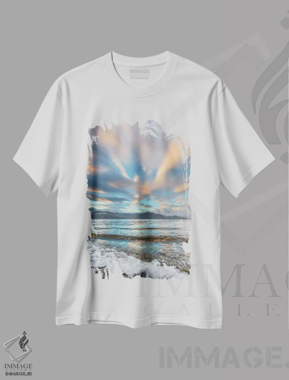 تیشرت سفید طرح دار آثار جینز گالری - فروشگاه ایماژ