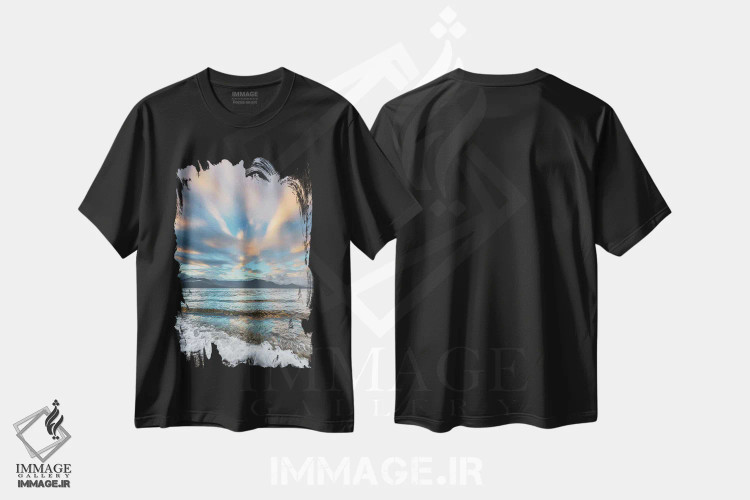 تیشرت مشکی طرح دار آثار جینز گالری - immage.ir