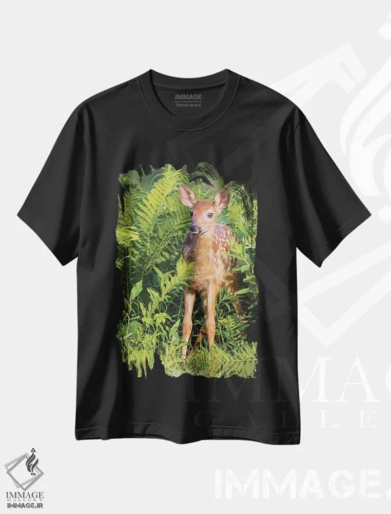 تیشرت مشکی طرح دار آثار جینز گالری - فروشگاه ایماژ