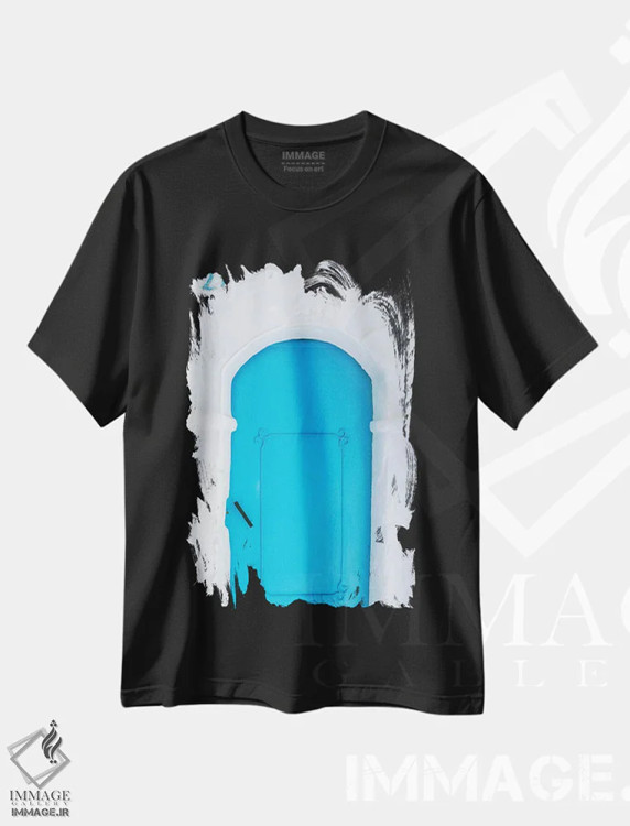 تیشرت مشکی طرح دار آثار جینز گالری - فروشگاه ایماژ