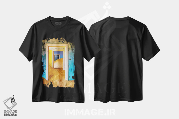 تیشرت مشکی طرح دار آثار جینز گالری - immage.ir