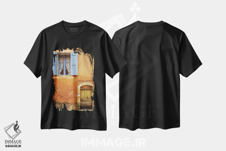 تیشرت مشکی طرح دار آثار جینز گالری - immage.ir