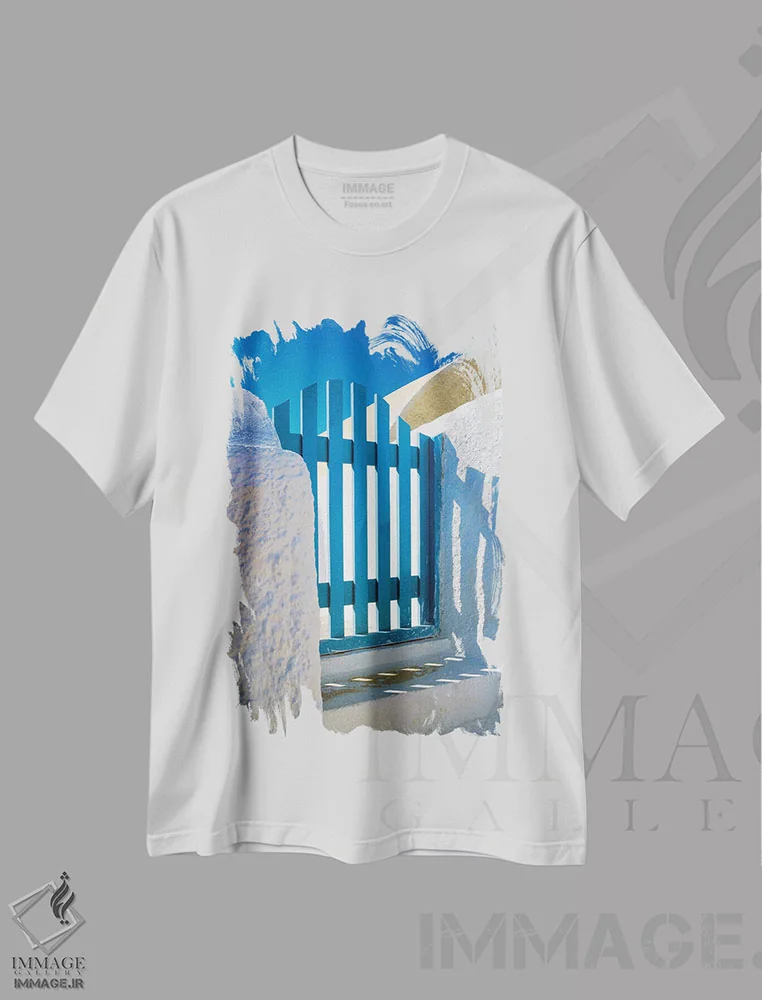 تیشرت سفید طرح دار آثار جینز گالری - فروشگاه ایماژ