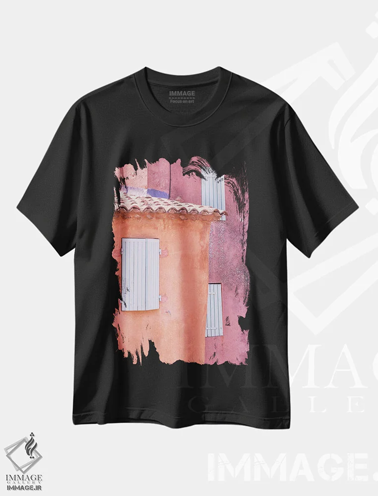 تیشرت مشکی طرح دار آثار جینز گالری - فروشگاه ایماژ