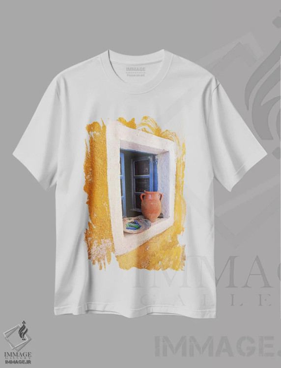 تیشرت سفید طرح دار آثار جینز گالری - immage.ir