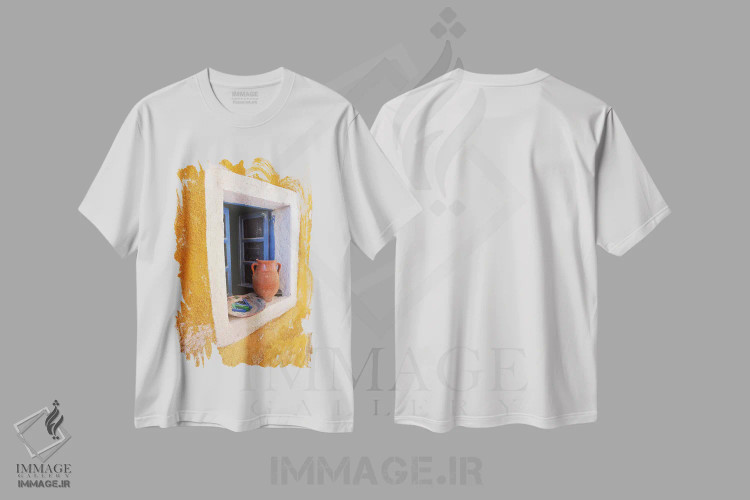 تیشرت سفید طرح دار آثار جینز گالری - immage.ir
