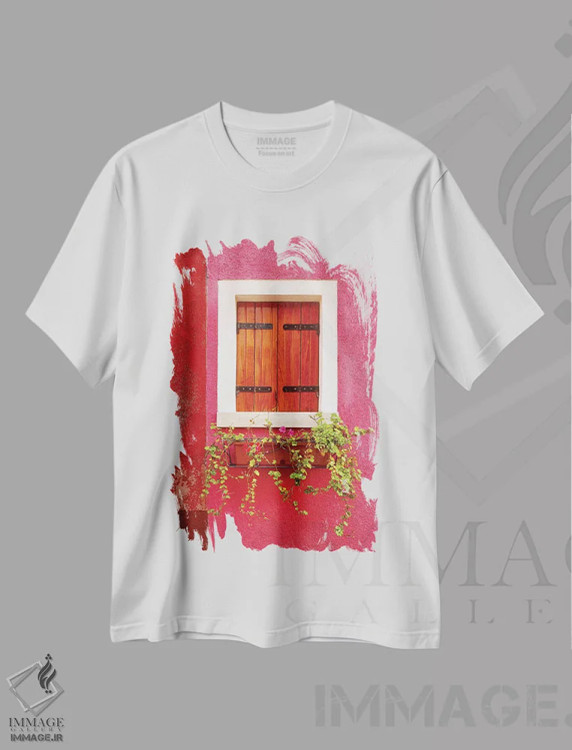 تیشرت سفید طرح دار آثار جینز گالری - فروشگاه ایماژ
