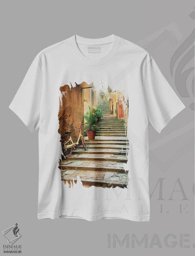 تیشرت سفید طرح دار آثار جینز گالری - immage.ir