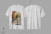 تیشرت سفید طرح دار آثار جینز گالری - immage.ir