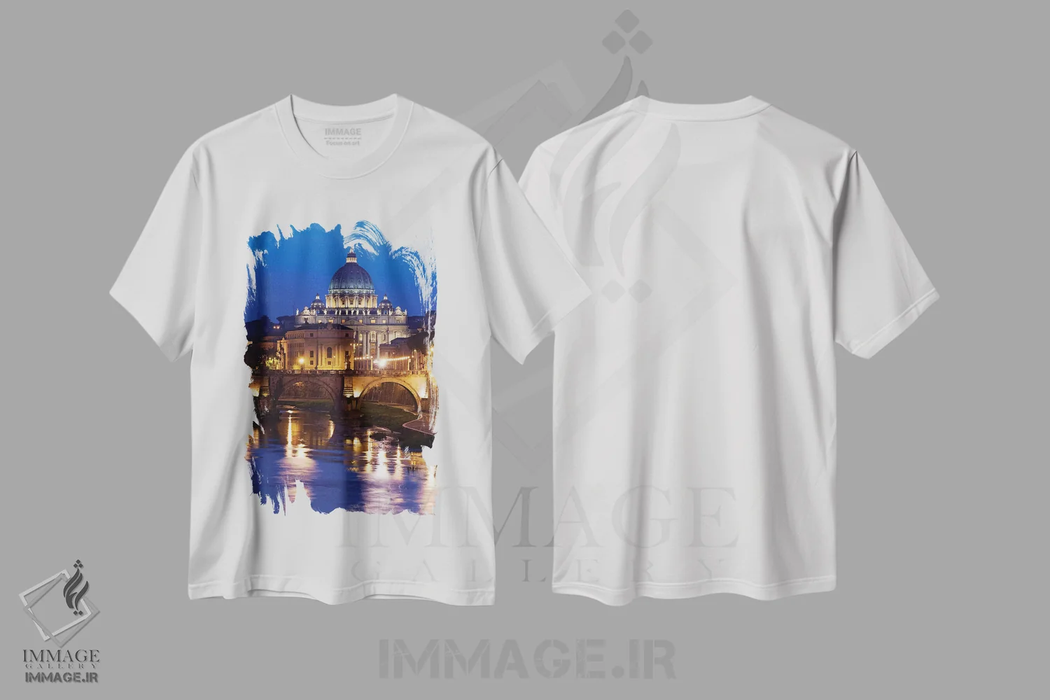 تیشرت سفید طرح دار آثار جینز گالری - immage.ir