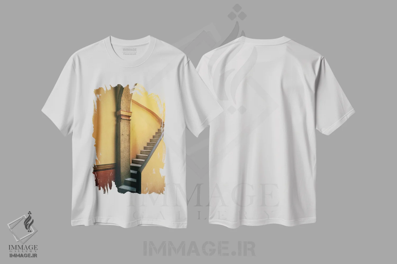 تیشرت سفید طرح دار آثار جینز گالری - immage.ir
