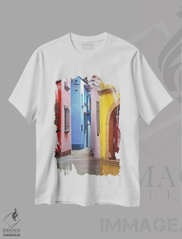 تیشرت سفید طرح دار آثار جینز گالری - immage.ir