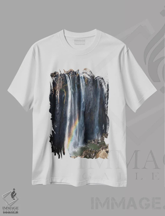 تیشرت سفید طرح دار آثار جینز گالری - فروشگاه ایماژ